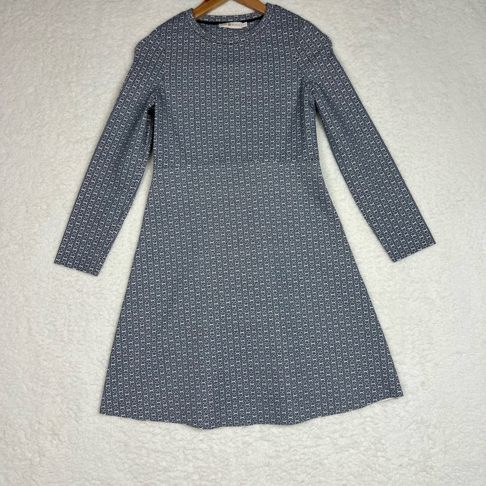 TORY BURCH Corrine Dress in New Ivory/Navy Gemini Size XS